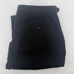 Todd Snyder Trousers Mens 38x32 Black Italian Cotton Pleated Side Tab Pants
